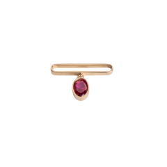 WATCH CHARM OVAL KIRMIZI TAŞ