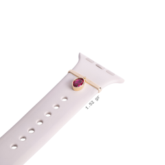 WATCH CHARM OVAL KIRMIZI TAŞ