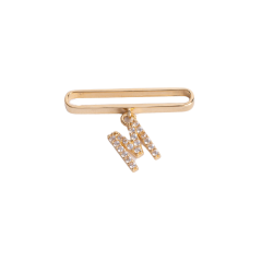 WATCH CHARM M HARFİ TAŞLI