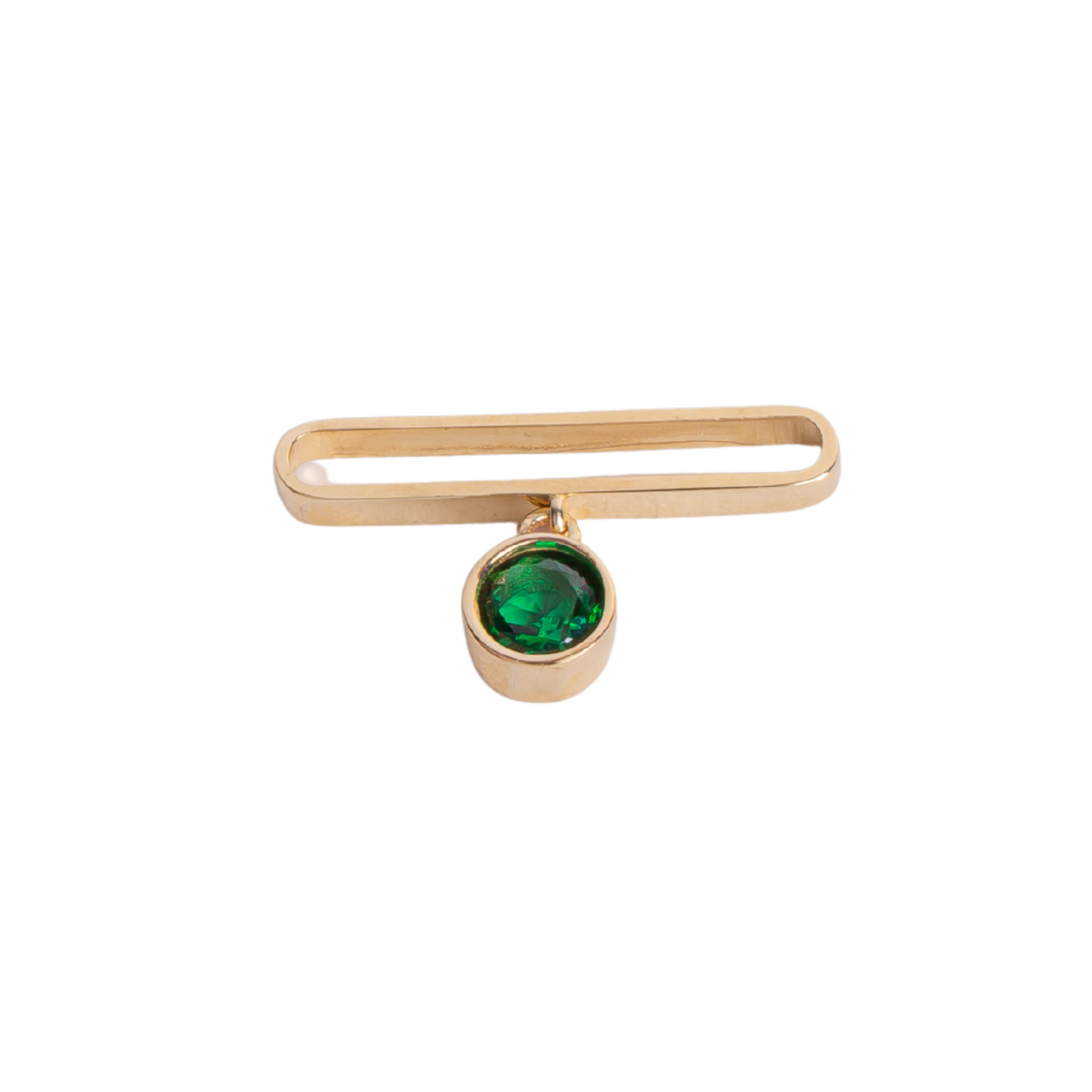 WATCH CHARM YUVARLAK YEŞİL TAŞ