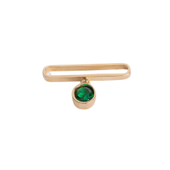 WATCH CHARM YUVARLAK YEŞİL TAŞ