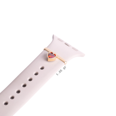 WATCH CHARM KIRMIZI TAŞ KALP