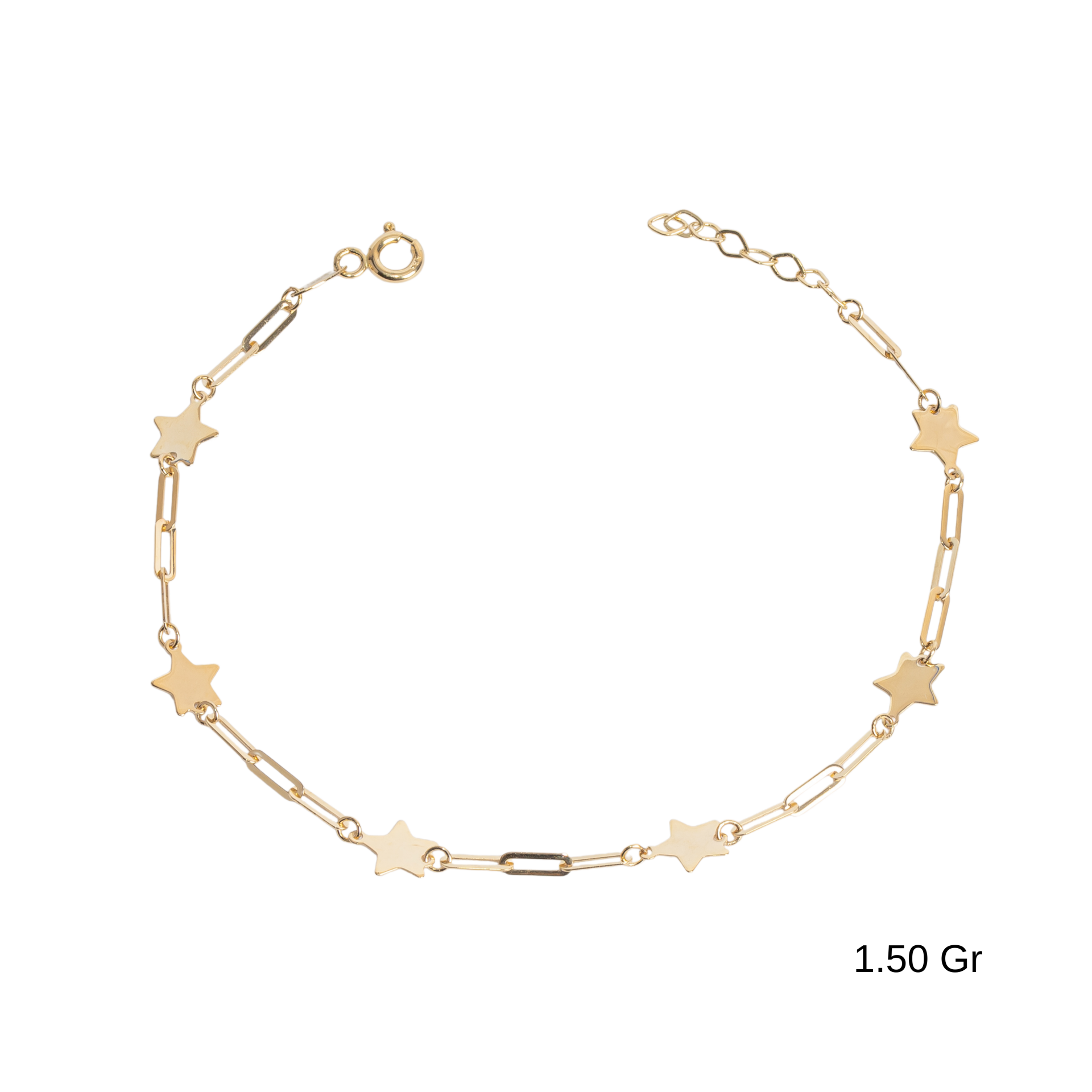 Yıldızlı Ataç Zincirli Bileklik