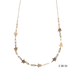 Yıldızlı Ataç Zincirli Kolye