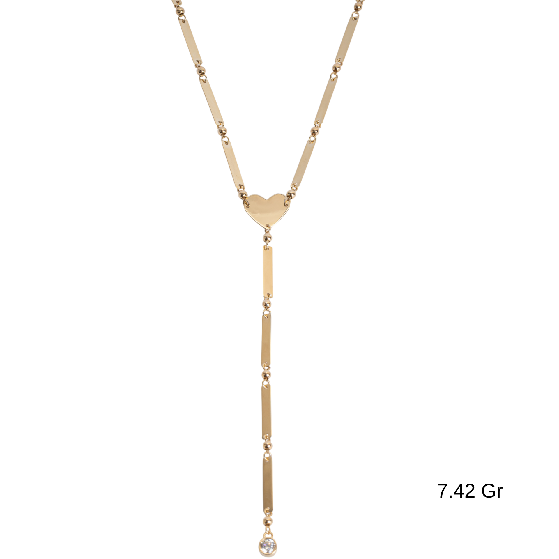 Kalpli Şeritli Kolye