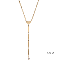 Kalpli Şeritli Kolye