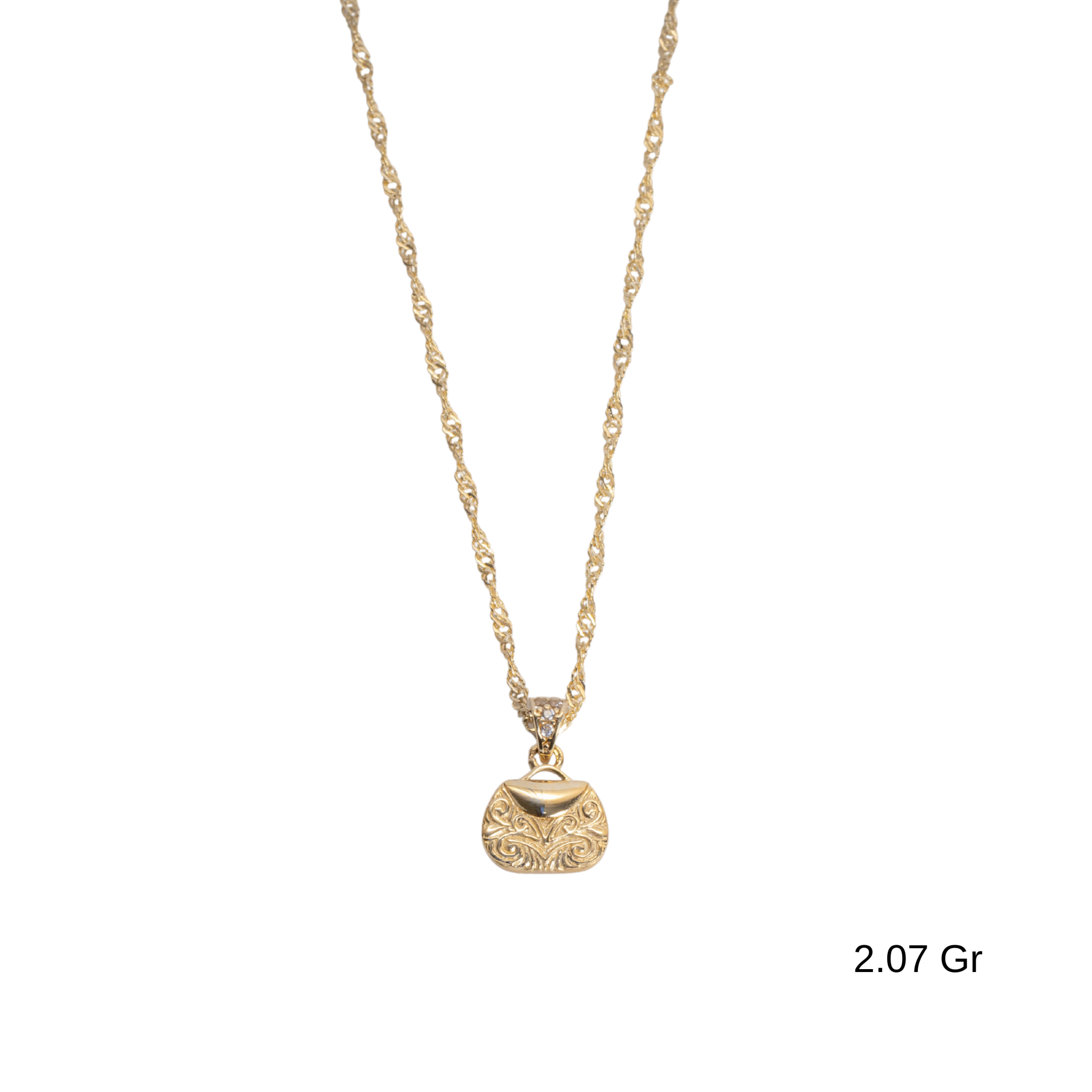 Çanta Charmlı Çıtır Kolye